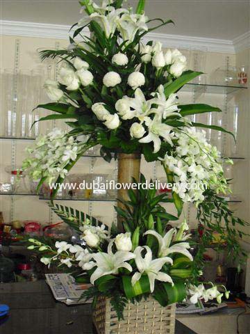 Order Now 4 Feet Stand 2 Level Lilies, Orchids, Roses etc $ 205 AED ...